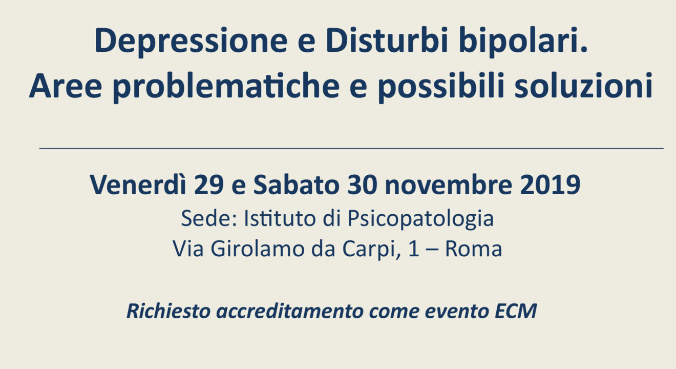 XI Corso di Aggiornamento ECM dell’Istituto di Psicopatologia